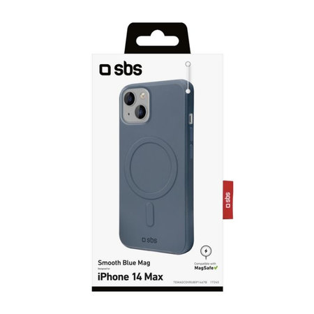 SBS - Pouzdro Smooth Mag s MagSafe pro iPhone 14 Plus, modrá