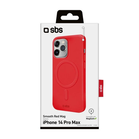 SBS - Pouzdro Smooth Mag s MagSafe pro iPhone 14 Pro Max, červená