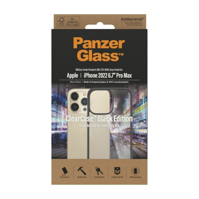 PanzerGlass - Pouzdro ClearCase pro iPhone 14 Pro Max, černá