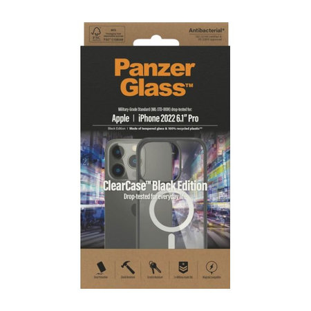 PanzerGlass - Pouzdro ClearCase s MagSafe pro iPhone 14 Pro, černá