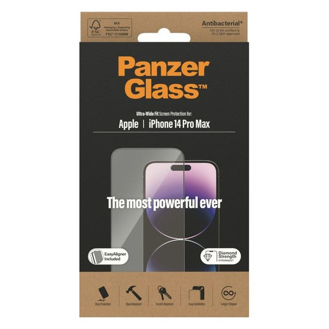 PanzerGlass - Tvrzené Sklo UWF s aplikátorem pro iPhone 14 Pro Max, černá