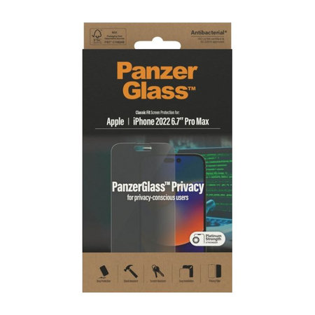 PanzerGlass - Tvrzené sklo Privacy AB pro iPhone 14 Pro Max