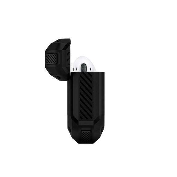 FixPremium - Púzdro Unbreakable pro AirPods 1 a 2, černá