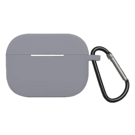 FixPremium - Silikonové Pouzdro s Karabinou pro AirPods Pro, space grey