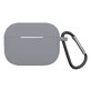 FixPremium - Silikonové Pouzdro s Karabinou pro AirPods Pro, space grey