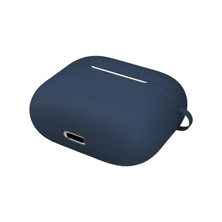 FixPremium - Silikonové Pouzdro s Karabinou pro AirPods 3, modrá