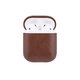 FixPremium - Pouzdro z Umělé Kůže pro AirPods 1 a 2, hnědá