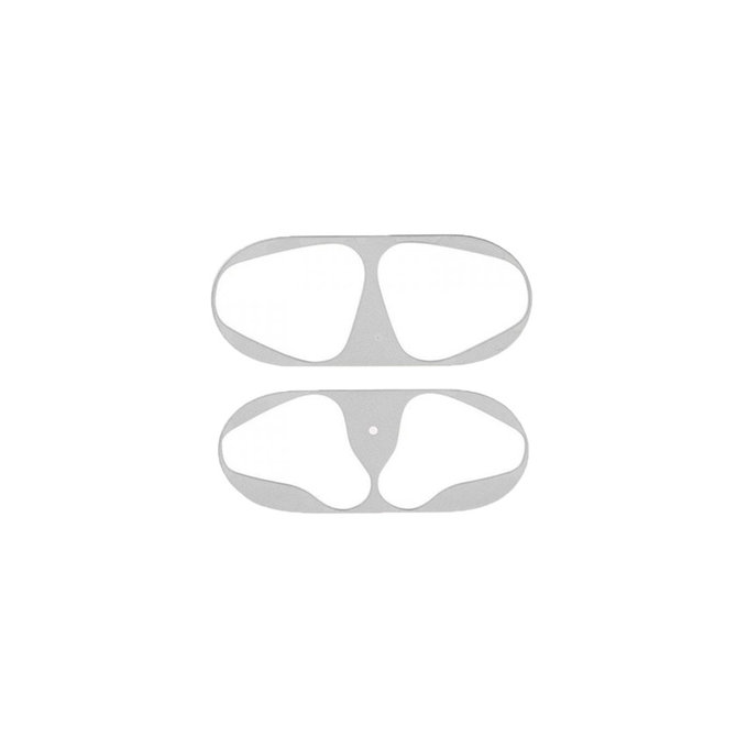 FixPremium - Nálepka proti Prachu pro AirPods 1 a 2, stříbrná