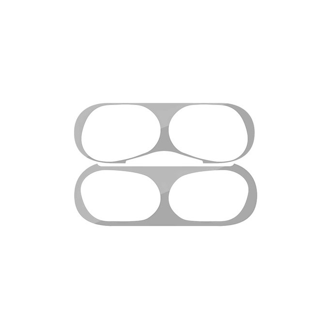 FixPremium - Nálepka proti Prachu pro AirPods Pro, stříbrná