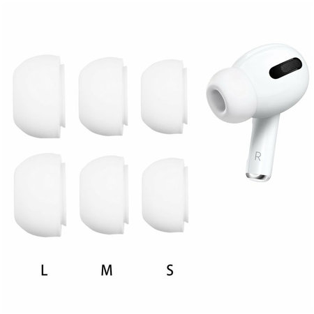 FixPremium - Vyměnitelné Gumičky pro AirPods Pro - Set 3ks (L, M, S), bílá