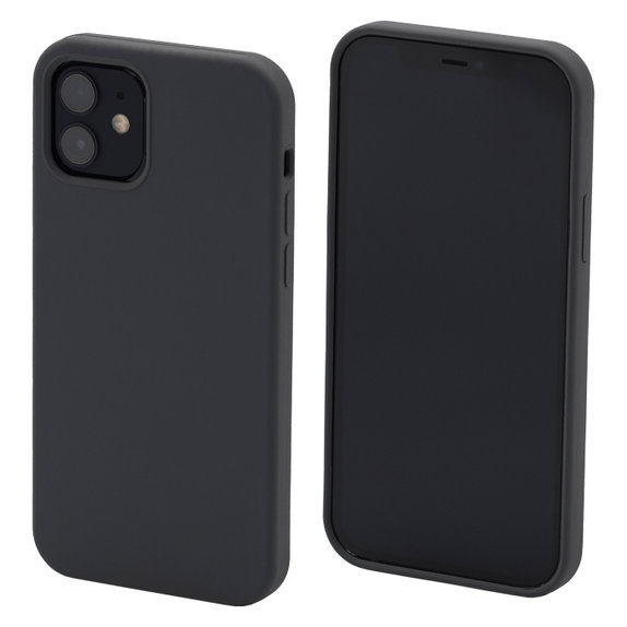 FixPremium - Silikonové Pouzdro pro iPhone 12, space grey