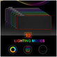 FixPremium - Podložka pod Myš a Klávesnici s RGB Podsvícením, 90x40cm, černá