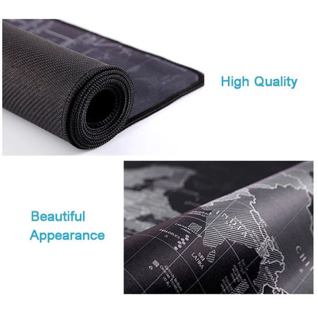 FixPremium - Podložka pod Myš a Klávesnici s Motivem Mapy, černá