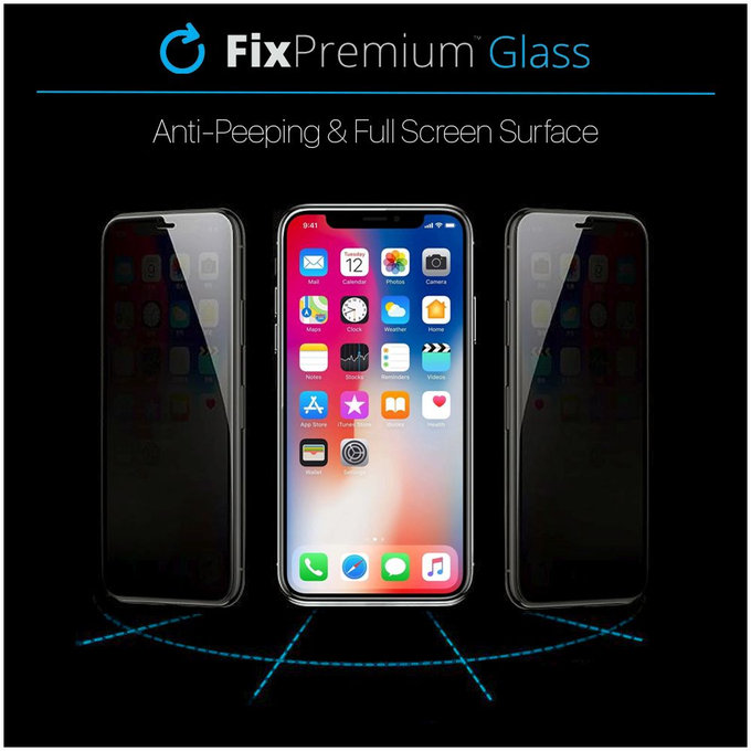 FixPremium Privacy Anti-Spy Glass - Tvrzené Sklo pro iPhone XS Max a 11 Pro Max