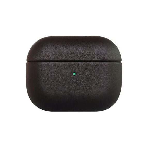 FixPremium - Kožené Pouzdro pro AirPods 3, černá