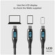 SBS - USB-C / USB-C Kabel s LCD a PowerDelivery 100W (1m), černá