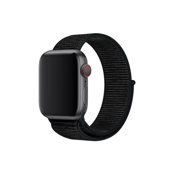 FixPremium - Nylonový Řemínek pro Apple Watch (42, 44, 45 a 49mm), černá