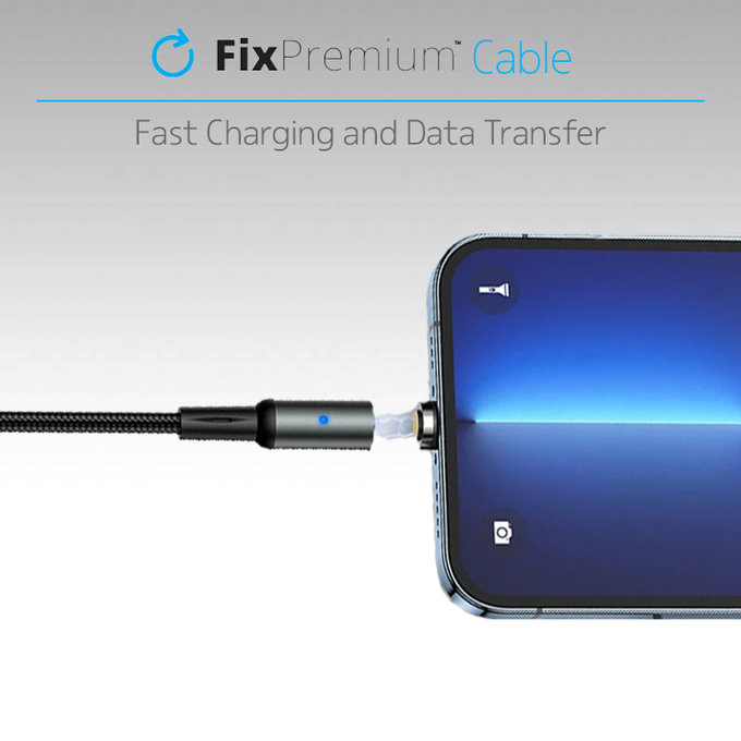 FixPremium - USB-C / USB Magnetický Kabel (2m), červená