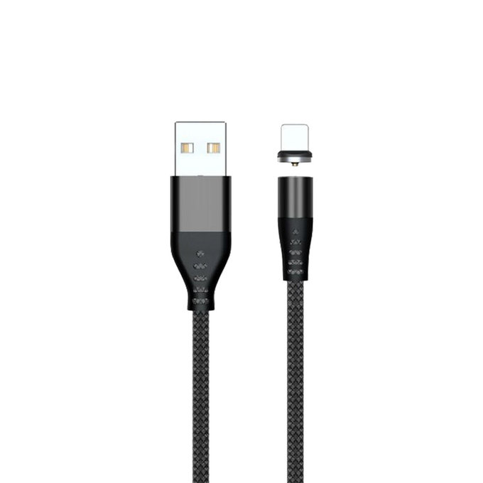 FixPremium - Lightning / USB Magnetický Kabel (1m), černá
