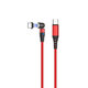 FixPremium - USB-C / USB-C Magnetický Kabel (1m), červená