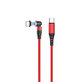 FixPremium - USB-C / USB-C Magnetický Kabel (1m), červená