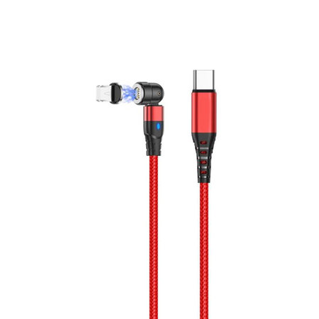 FixPremium - Lightning / USB-C Magnetický Kabel (1m), červená