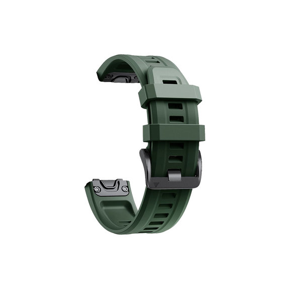 FixPremium - Silikónový Remienok pro Garmin (QuickFit 26mm), tmavozelený