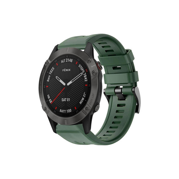 FixPremium - Silikónový Remienok pro Garmin (QuickFit 26mm), tmavozelený