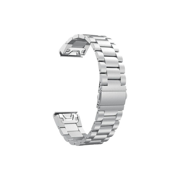 FixPremium - Remienok z Nehrdzavejúcej Ocele pro Garmin (QuickFit 22mm), strieborný