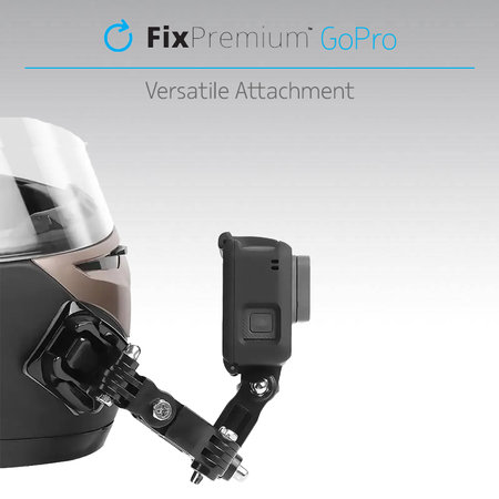 FixPremium - Trojramenný Držák na GoPro, čierny