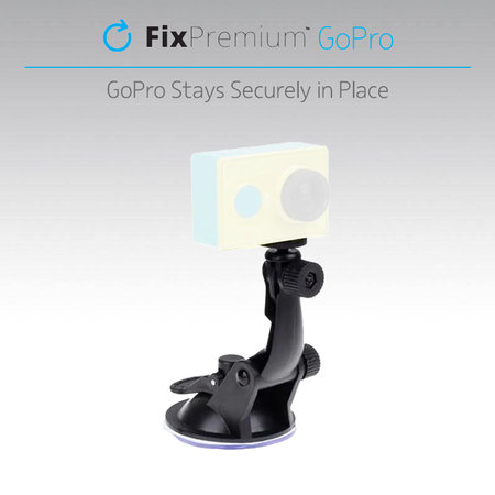 FixPremium - Držák pro GoPro s prísavkou, čierny