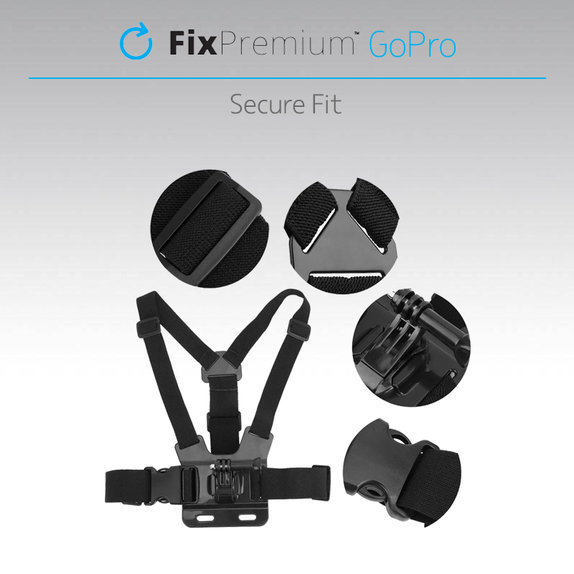 FixPremium - Držák na Telo pro GoPro, čierny