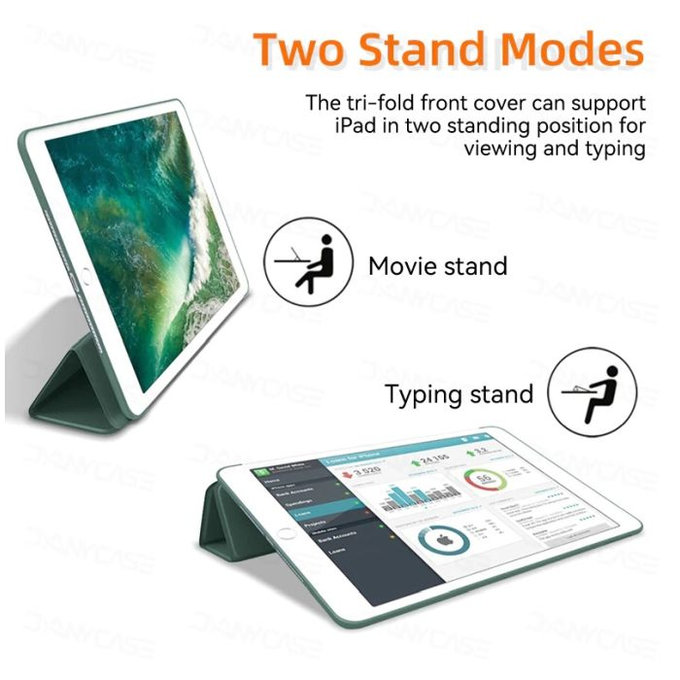 FixPremium - Flip Silikonové Pouzdro pro iPad Pro 11" (3rd, 4th Gen), zelená