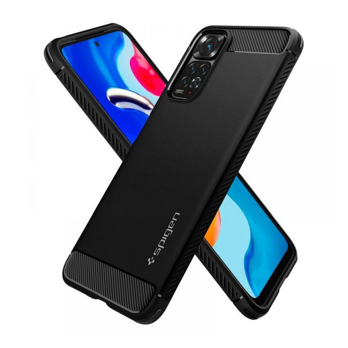 Spigen - Pouzdro Ruggen Armor pro Xiaomi Redmi Note 11 a 11S, černá