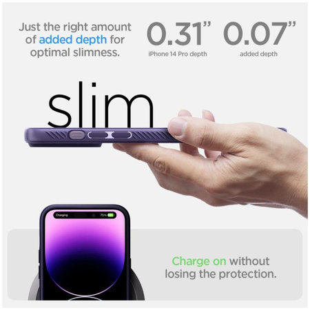 Spigen - Pouzdro Liquid Air pro iPhone 14 Pro, deep purple