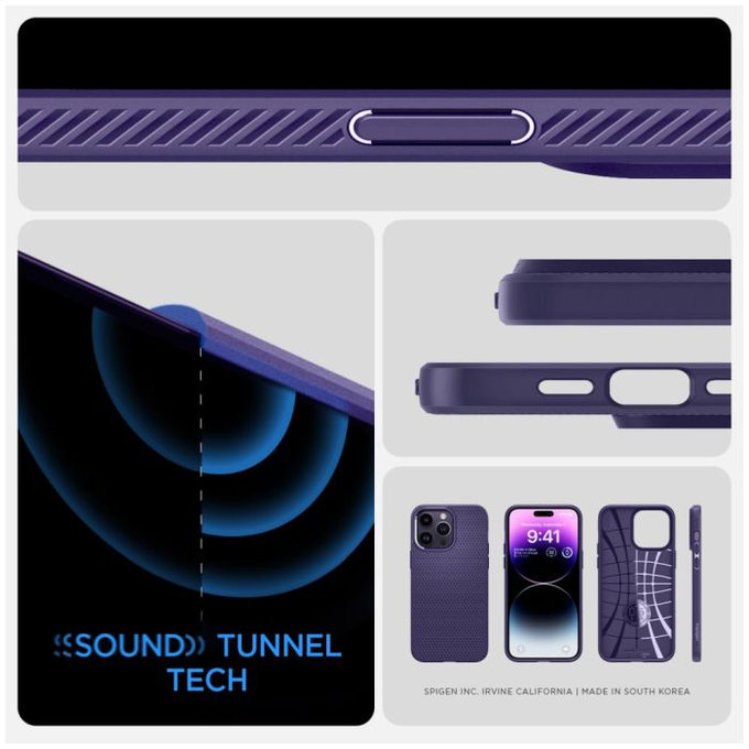Spigen - Pouzdro Liquid Air pro iPhone 14 Pro, deep purple