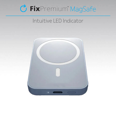 FixPremium - MagSafe PowerBank 5000 mAh, bílá