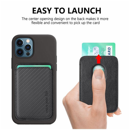 FixPremium - MagSafe Carbon Peněženka, černá