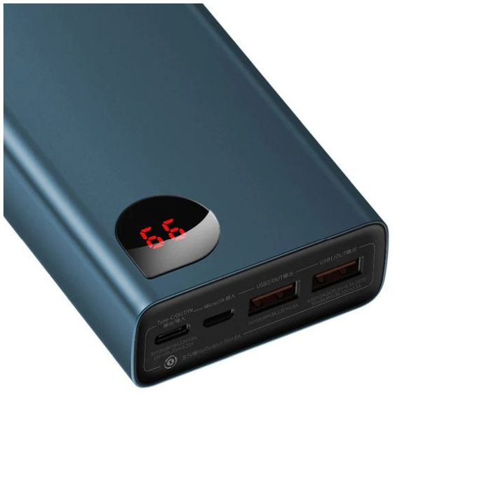 Baseus - 65W PowerBank 20 000 mAh, modrá