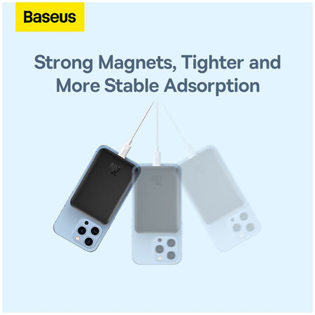 Baseus - MagSafe PowerBank 6000 mAh, bílá