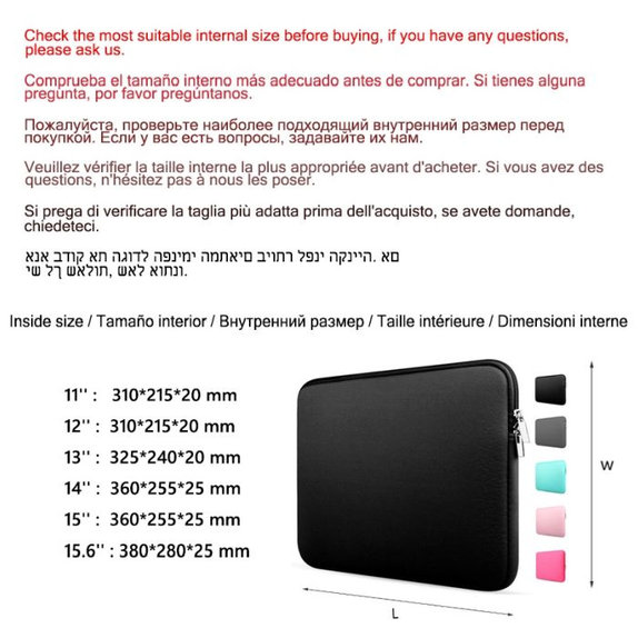 FixPremium - Pouzdro na Notebook 15,6", černá