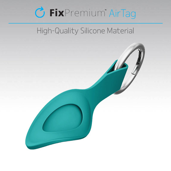 FixPremium - Silikonová Klíčenka pro AirTag, modrá
