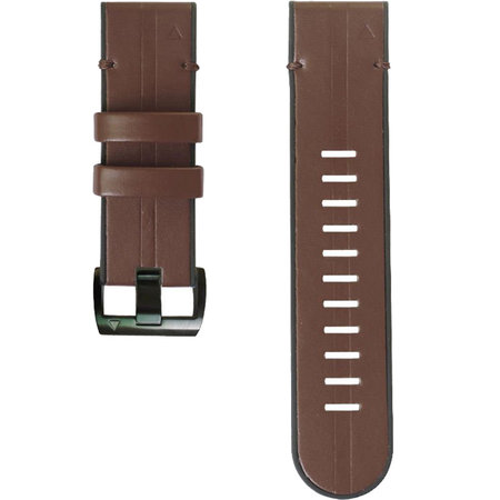 FixPremium - Kožený Řemínek pro Garmin (QuickFit 22mm), hnědá