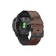 FixPremium - Kožený Řemínek pro Garmin (QuickFit 22mm), hnědá