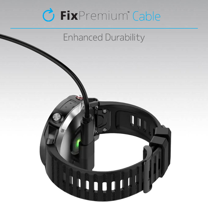 FixPremium - Redukcia USB-C na Garmin Konektor pro Hodinky, černá