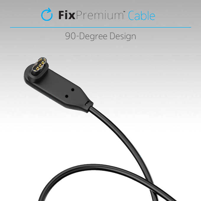 FixPremium - 90° Kabel pro Garmin Hodinky, černá