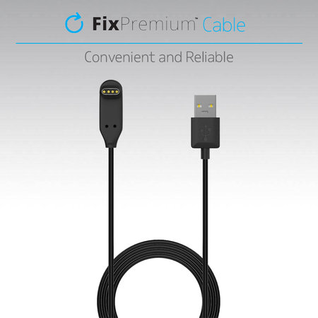 FixPremium - 90° Kabel pro Garmin Hodinky, černá