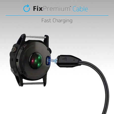 FixPremium - USB-C Nabíjecí Kabel pro Garmin Hodinky, černá
