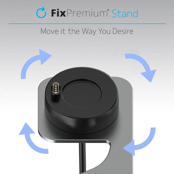 FixPremium - Nabíjecí Stojan pro Garmin Hodinky, space grey