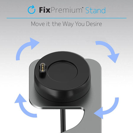 FixPremium - Nabíjecí Stojan pro Garmin Hodinky, space grey